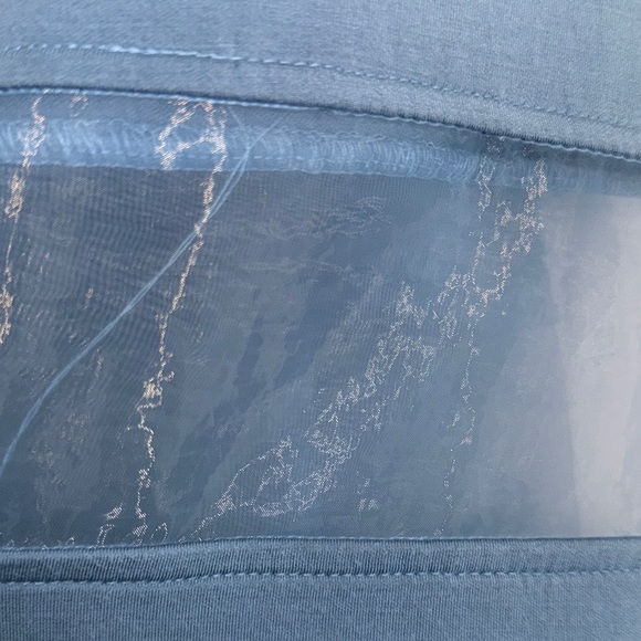 ANTHROPOLOGY MESH PANELED BLUE SWEATSHIRT SZ L - Picture 4 of 9